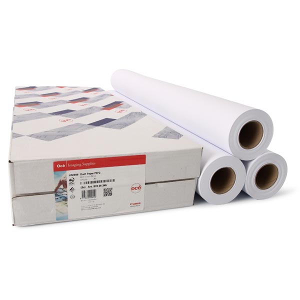 Canon Oce IJM009 2 Inch Roll Paper Draft matowy 36 Inch 3 pack 7675B042 75 g m2 papier 914mmx50m biały do wydrukow wzorcowych