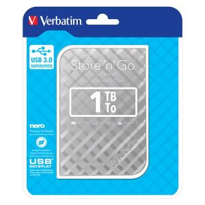 Verbatim zewnętrzny dysk twardy Store N Go 2.5 Inch USB 3.0 3.2 Gen 1 1TB 53197 srebrny