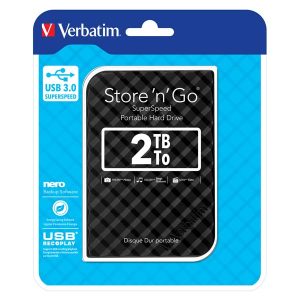 Verbatim zewnętrzny dysk twardy Store N Go 2.5 Inch USB 3.0 3.2 Gen 1 2TB 53195 czarny