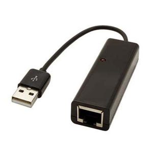 USB LAN adapter 2.0 USB A samec RJ45 F czarna
