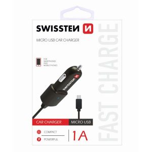 Ładowarka samochodowa Swissten 5W bez portu kabel microUSB