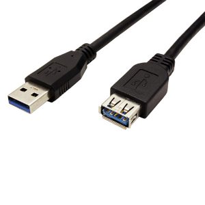 Przedłużacz USB 3.0 USB A samec USB A F 1.8m czarny