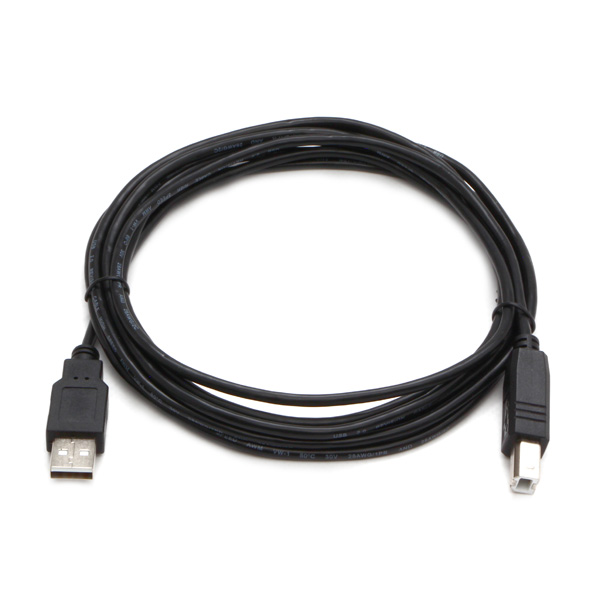 USB kabel 2.0 USB A samec 3m czarny Logo - obrazek 2