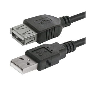 Przedłużacz USB 2.0 USB A samec USB A F 3m czarny Logo blistr