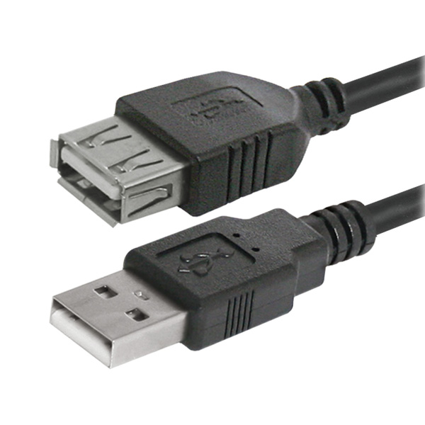 Przedłużacz USB 2.0 USB A samec USB A F 3m czarny Logo blistr