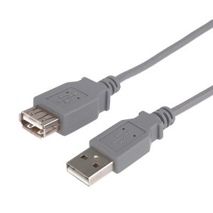 Przedłużacz USB 2.0 USB A samec USB A F 3m szary Logo cena za 1 szt.