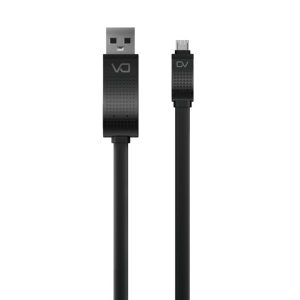 USB kabel 2.0 USB A samec  1m płaski czarny DA Marvo box DT0010MBK