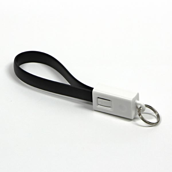 USB kabel 2.0 USB A samec 0.2m czarny Logo blistr breloczek na klucze