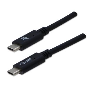 USB kabel 3.2 gen 1 USB C samec  1m 5 Gb s 5V 3A czarny Logo blistr
