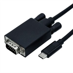 USB Video kabel DP Alt Mode USB C samec  1m okrągły czarny plastic bag 1080p60Hz