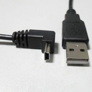 USB kabel 2.0 USB A samec  1.8m pod katem 90&deg, czarny