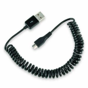 USB kabel 2.0 USB A samec  1m skręcony czarny