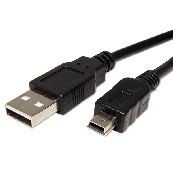 USB kabel 2.0 USB A samec 1.8m czarny Logo cena za 1 szt.