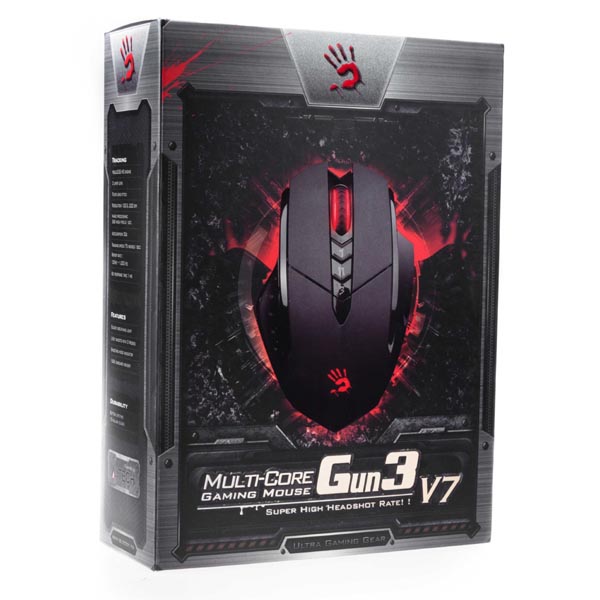 A4Tech Mysz Bloody V7 3200DPI optyczna 7kl. przewodowa USB czarna do gry V Track LAGLESS SHOTING CORE 2 - obrazek 6