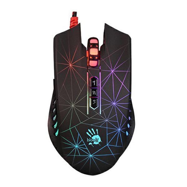 A4Tech mysz Bloody P81S STARLIGHT 8000DPI optyczna 8kl. przewodowa USB czarna do gry CORE 3 podświetlenie