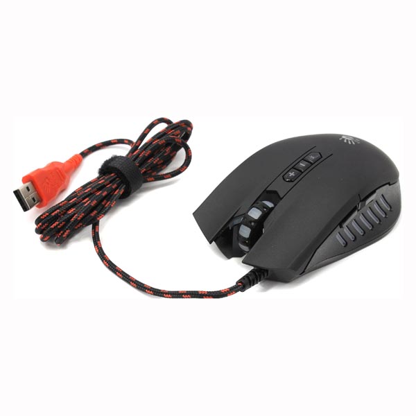 A4Tech Mysz BLOODY Q81 3200DPI optyczna 8kl. przewodowa USB czarna do gry metalowe ślizgacze - obrazek 2