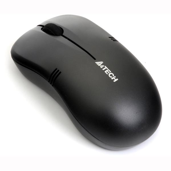 A4Tech Mysz G3 230N 1 1000DPI 2.4 GHz optyczna 3kl. bezprzewodowa czarna 1 szt AA klasyczna V Track