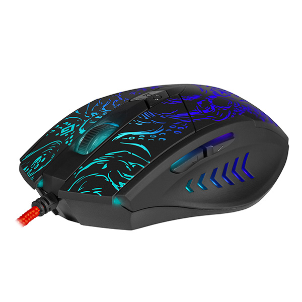 Defender Mysz Titan GM 650L 6400DPI optyczna 6kl. przewodowa USB czarna do gry podświetlona - obrazek 2