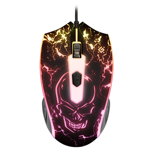 Defender Mysz Overmatch GM 069 2400DPI optyczna 4kl. przewodowa USB czarna do gry podświetlona - obrazek 2