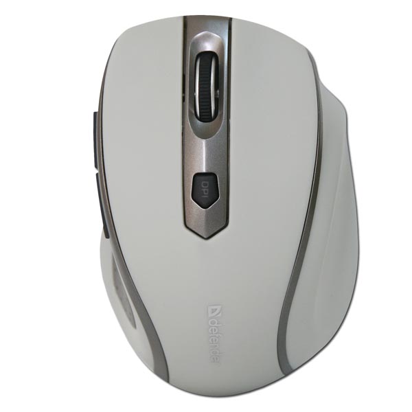 Defender Mysz Safari MM 675 1600DPI 2.4 GHz optyczna 6kl. bezprzewodowa szara 1 szt AA - obrazek 2