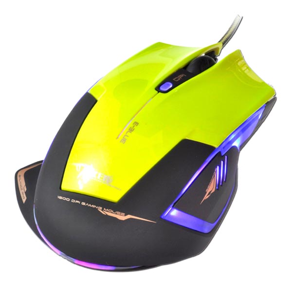 E blue Mysz Mazer R 2400DPI optyczna 6kl. przewodowa USB zielona - obrazek 3