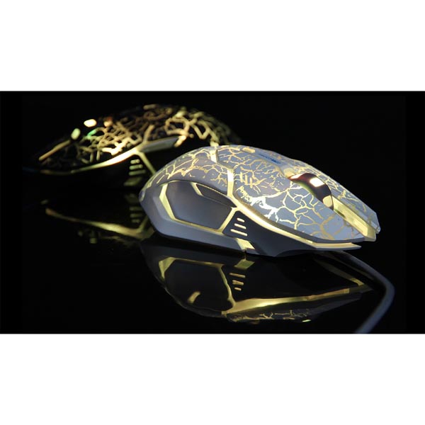 E blue Mysz Auroza Gaming 4000DPI optyczna 6kl. przewodowa USB biała do gry - obrazek 6