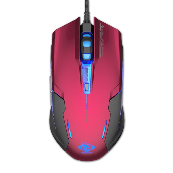 E blue Mysz Auroza G 3000DPI optyczna 6kl. przewodowa USB czerwona - obrazek 3