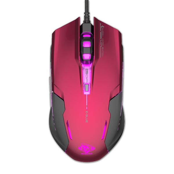 E blue Mysz Auroza G 3000DPI optyczna 6kl. przewodowa USB czerwona - obrazek 5