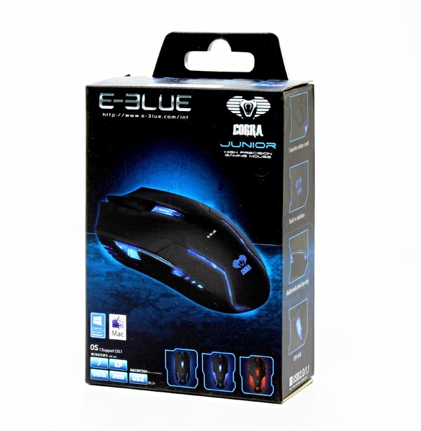 E blue Mysz Cobra II 1600DPI optyczna 6kl. przewodowa USB czarna - obrazek 6