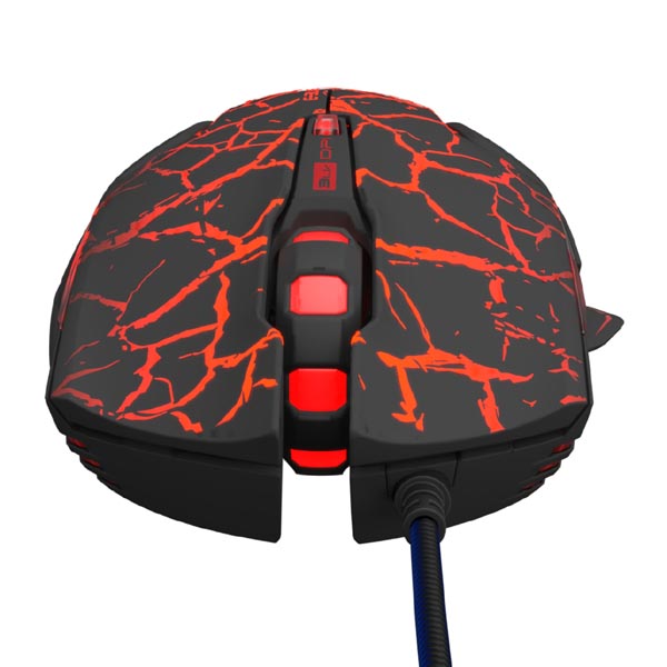 E blue Mysz Mazer Pro 2500DPI optyczna 6kl. przewodowa USB czarno czerwona do gry e box - obrazek 5