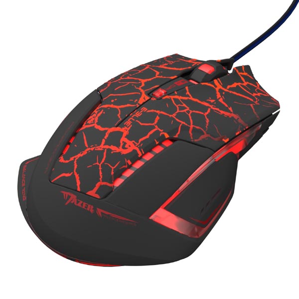 E blue Mysz Mazer Pro 2500DPI optyczna 6kl. przewodowa USB czarno czerwona do gry - obrazek 5