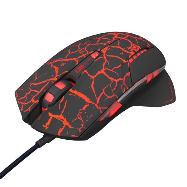E blue Mysz Mazer Pro 2500DPI optyczna 6kl. przewodowa USB czarno czerwona do gry - obrazek 7