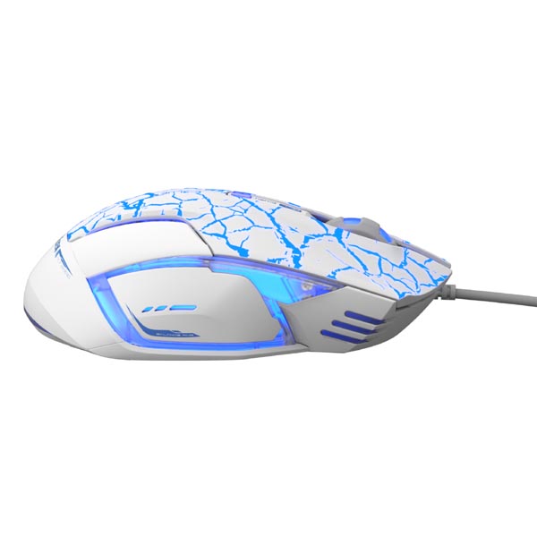E blue Mysz Mazer Pro 2500DPI optyczna 6kl. przewodowa USB biało niebieska do gry e box - obrazek 7