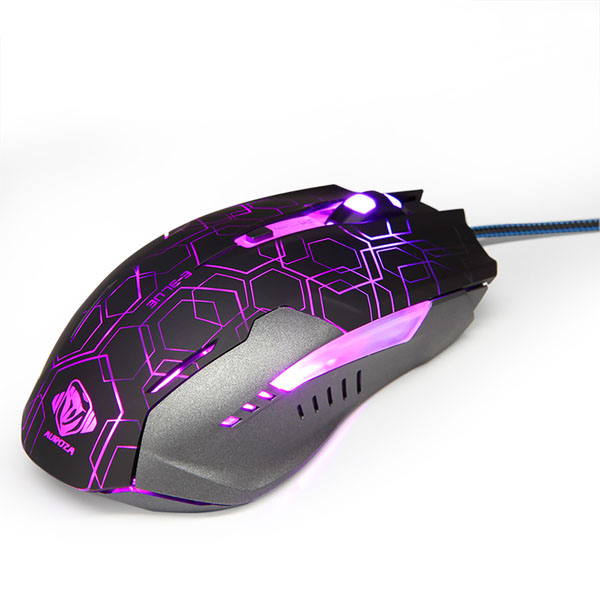 E blue Mysz Auroza EMS636 Hexagon 2500DPI optyczna 6kl. przewodowa USB czarna do gry - obrazek 7