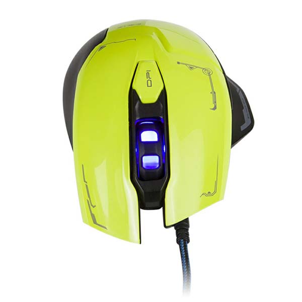 E blue Mysz Mazer 2500DPI optyczna 6kl. przewodowa USB zielona - obrazek 3