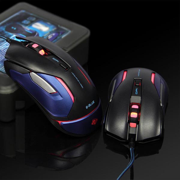 E blue Mysz Auroza Gaming V2 5000DPI optyczna 6kl. przewodowa USB czarna do gry e box - obrazek 5