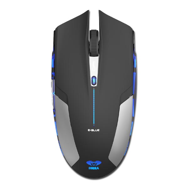 E blue Mysz Cobra Jr. 1750DPI 2.4 GHz optyczna 6kl. bezprzewodowa czarna 2 szt AAA - obrazek 2