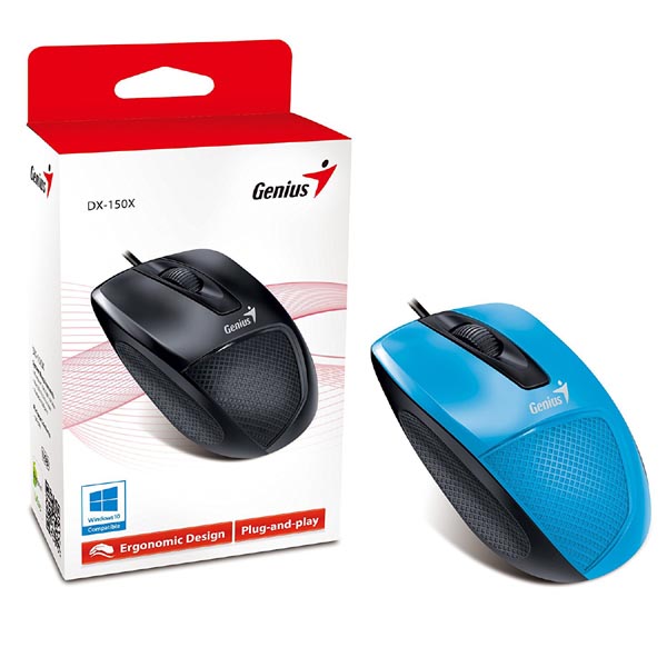 Genius Mysz DX 150 1200DPI optyczna 3kl. przewodowa USB niebieska 31010231105 - obrazek 3