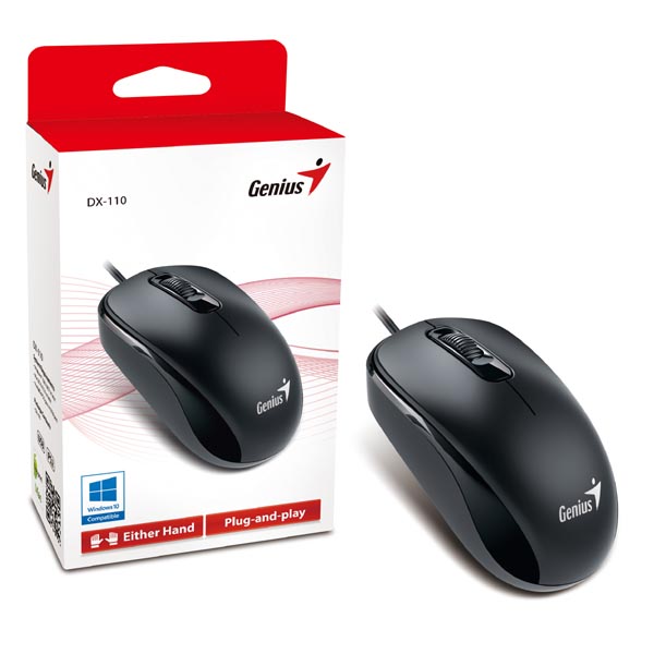 Genius Mysz DX 110 1000DPI optyczna 3kl. przewodowa USB czarna - obrazek 2