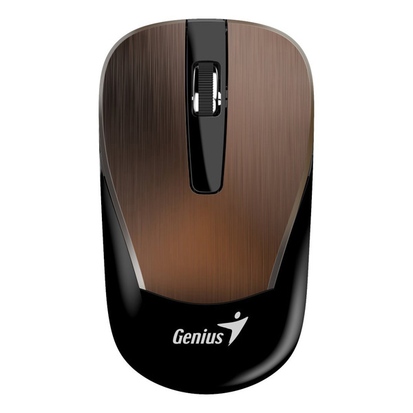Genius Mysz Eco 8015 1600DPI 2.4 GHz optyczna 3kl. bezprzewodowa USB czarno brązowy wbudowany akumulator - obrazek 2