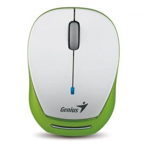 Genius Mysz Micro Traveler 9000R V3 1200DPI 2.4 GHz optyczna 3kl. bezprzewodowa biało zielony wbudowany akumulator uniwe