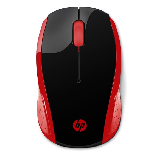 HP Mysz 200 Red 1000DPI 2.4 GHz optyczna 3kl. bezprzewodowa czerwona 2 szt AAA MacOS X 10.xGoogle Chrome OS MS Windows - obrazek 2