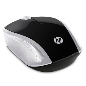 HP Mysz 200 Pike Silver 1000DPI 2.4 GHz optyczna 3kl. bezprzewodowa srebrna 2 szt AAA MacOS X 10.xGoogle Chrome OS MS