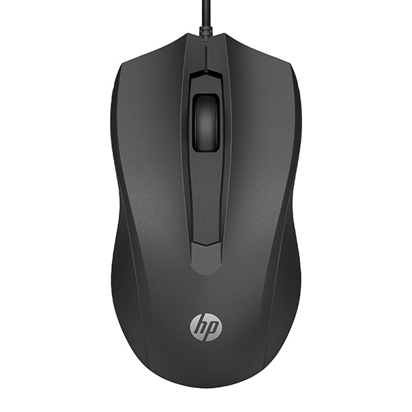HP Mysz 100 1600DPI optyczna 3kl. przewodowa USB czarna 1 szt Windows 7810 Mac 10.1 i wyższe