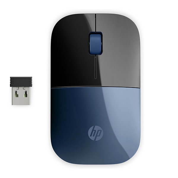 HP Mysz Z3700 lumiere blue 1200DPI 2.4 GHz optyczny 3kl. bezprzewodowa niebieska 1 szt AA