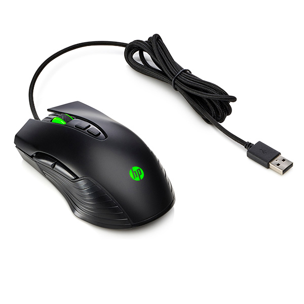 HP Mysz X220 3600DPI optyczna 7kl. przewodowa USB czarna Microsoft Windows 10 - obrazek 4