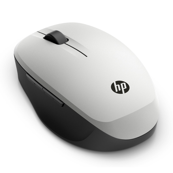 HP Mysz 300 Dual Mode 3600DPI RF Wireless+Bluetooth optyczna 3kl. bezprzewodowa srebrno czarna 1 szt AAA Apple MacOS Micr - obrazek 2
