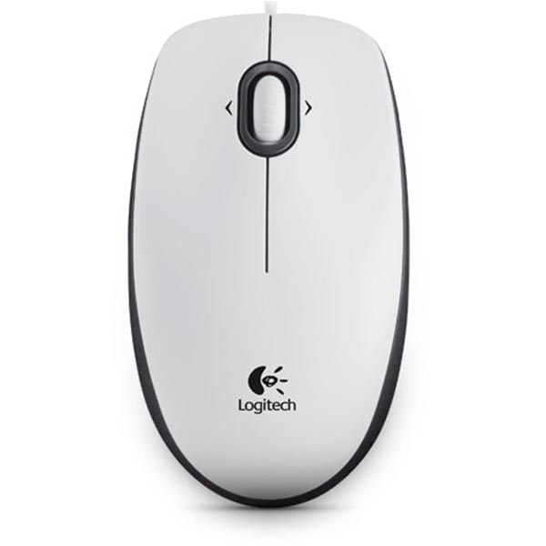 Logitech Mysz M100 1000DPI optyczna 2kl. przewodowa USB biała uniwersalny - obrazek 2