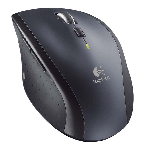 Logitech Mysz M705 1000DPI 2.4 GHz laserowa 6kl. bezprzewodowa czarna 2 szt AA - obrazek 2