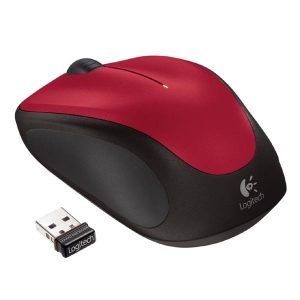 Logitech Mysz M235 1000DPI 2.4 GHz optyczna 3kl. bezprzewodowa czerwona 1 szt AA do notebooka uniwersalny